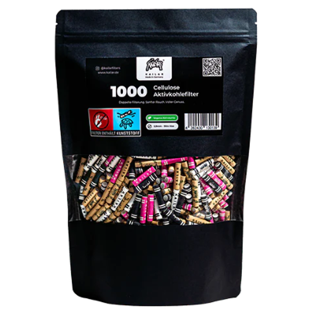 Kailar Cellulose Aktivkohlefilter 1000 Stk. mix