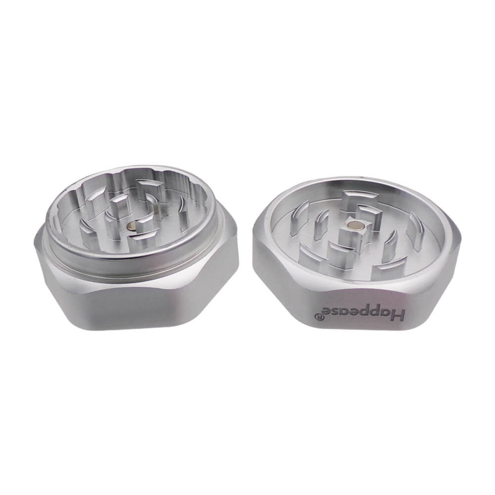 Happease Katana Aluminium-Grinder 2-teilig 60mm silber