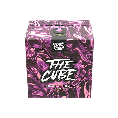 Best Buds The Cube Aluminium Grinder Silber 4-teilig 50mm pink